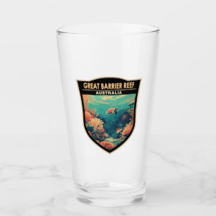 Copo De Pint Excelente Barrier Reef Austrália Viagem Art Vintag