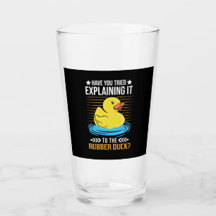 Copo De Pint Explique-O Ao Pato De Borracha
