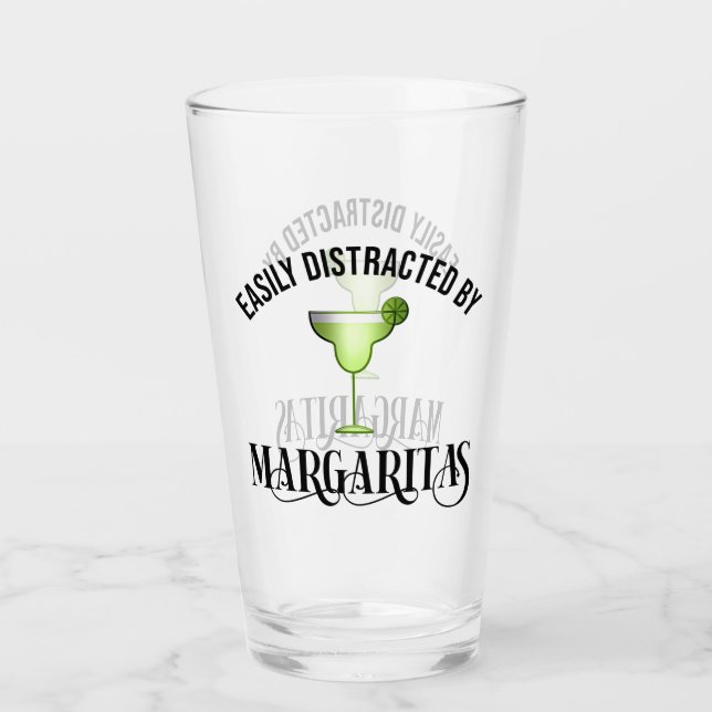 Copo De Pint Fácil Distração De Margaritas (Frente)