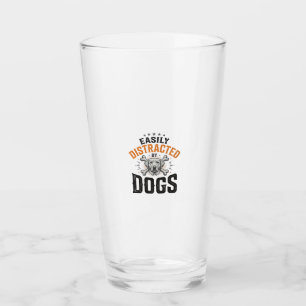 Copo De Pint Facilmente Distraído Por Cães Design Vintage Amant