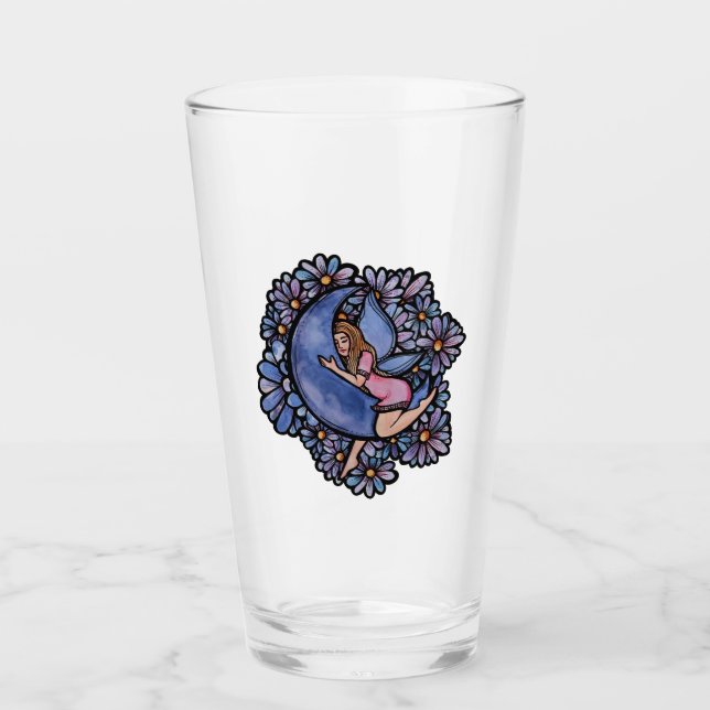 Copo De Pint Fada De Lua De Flor Roxo (Frente)