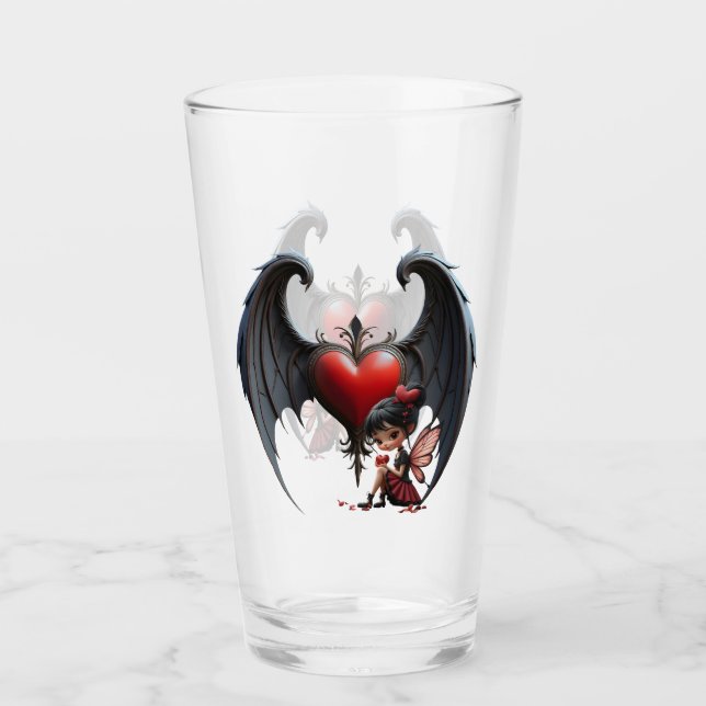 Copo De Pint Fada do Dia dos Namorados da Lua de Sangue (Frente)