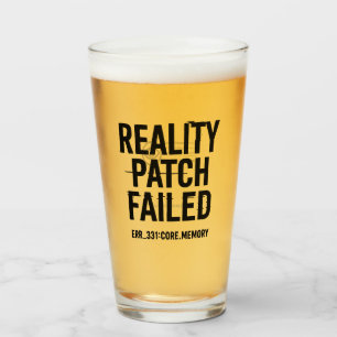 Copo De Pint Falha no patch de realidade - Tipografia com falha