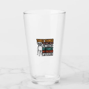 Copo De Pint Família de Cachorro Boxer Desenho de Camisa Vintag