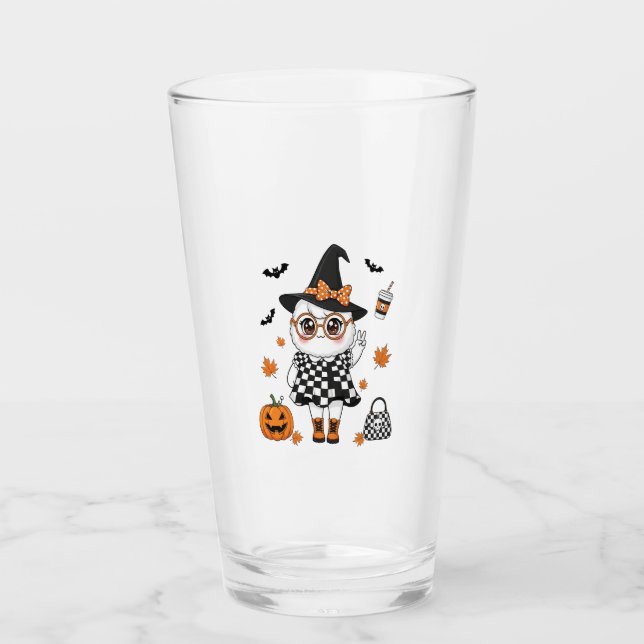 Copo De Pint Fantasma do Bom Halloween (Frente)