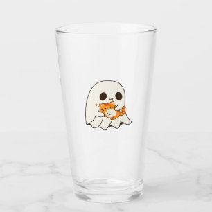 Copo De Pint Fantasma e gato bonitos, T-Shirt Clássico do Hallo