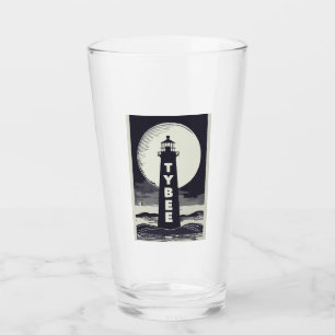 Copo De Pint Farol da Ilha Tybee Geórgia Lua