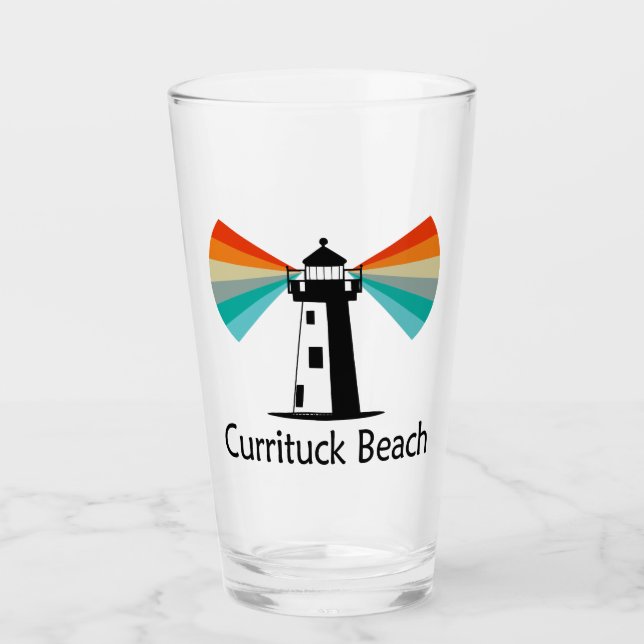 Copo De Pint Farol da Praia de Currituck Arco-íris (Frente)