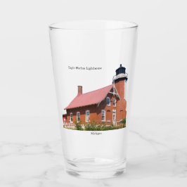 Copo De Pint Farol de Eagle Harbor em vidro