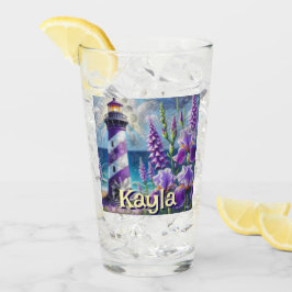 Copo De Pint Farol Roxo com Foxglove & Iris Personalizado