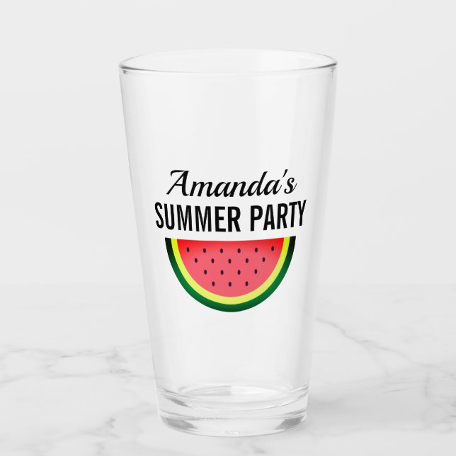 Copo De Pint Fatia de melancia fresca personalizada para bebida (Frente)