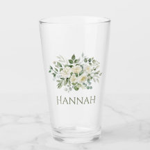 Favor de Damas de Honra Floral Branco Personalizad