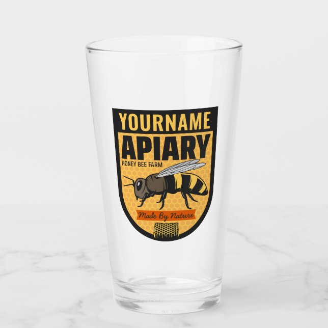 Copo De Pint Fazenda de colmeias apiárias de abelhas melíferas  (Frente)