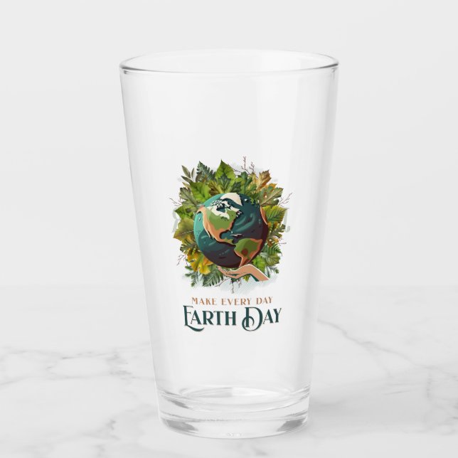 Copo De Pint Fazer todos os dias o Dia da Terra (Frente)