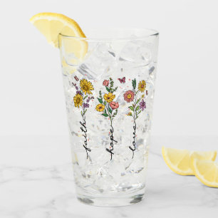 Copo De Pint "Fé-Esperança-Amor"   Design Floral Inspiring