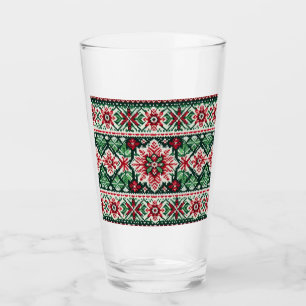 Copo De Pint Feira de Natal/Inverno vermelha e verde