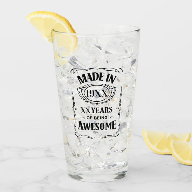 Copo De Pint Feita no ano XX anos sendo um ótimo dia personaliz (Gelo frontal)