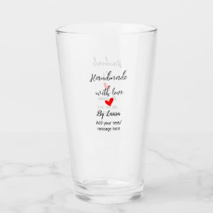 Copo De Pint Feito à mão com amor adicione o nome da empresa me