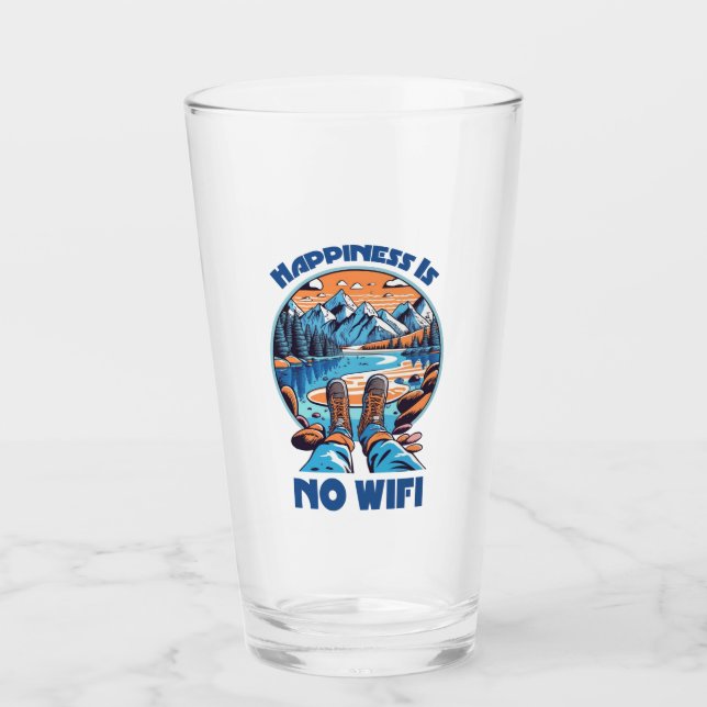 Copo De Pint Felicidade Não É Boot De Hiperligação Wifi (Frente)