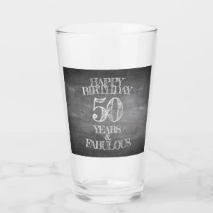 Copo De Pint Feliz Aniversário - 50 Anos e Fabuloso
