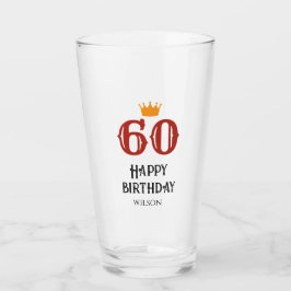 Copo De Pint Feliz aniversário 60 personalizado