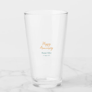 Copo De Pint Feliz aniversário adicionar nome laranja negrito v