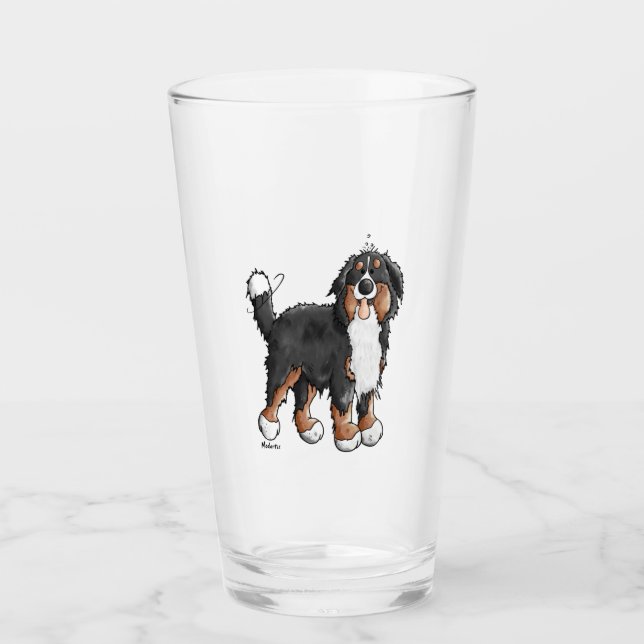 Copo De Pint Feliz Cão de Montanha Bernês - Cães - Cães - Cartô (Frente)