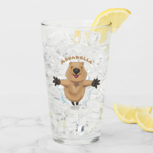 Copo De Pint Feliz design de desenho de quokka