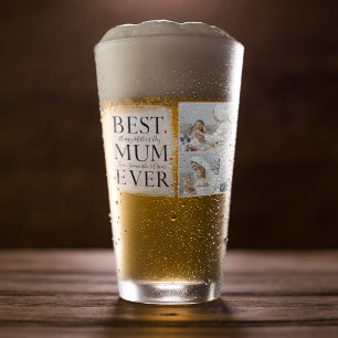 Copo De Pint Feliz dia de as mães Rosa de Colagem Moderna