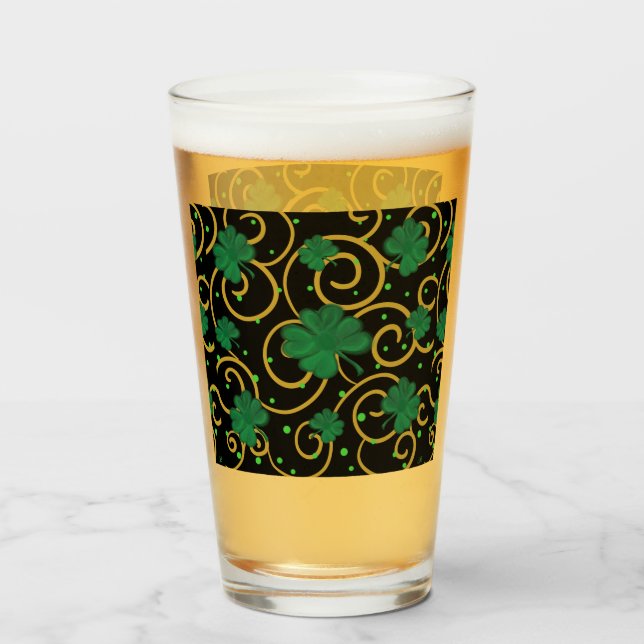 Copo De Pint Feliz Dia de São Patrício      (Frente (Preenchido))