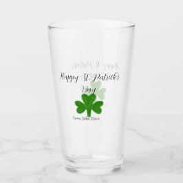 Copo De Pint Feliz dia de São Patrício trevo verde nome 