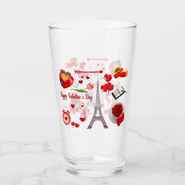 Copo De Pint Feliz Dia dos Namorados Presente Romântico Para Ca (Frente)