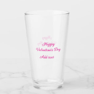 Copo De Pint Feliz dia dos namorados texto cor-de-rosa mensagem