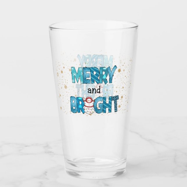 Copo De Pint Feliz E Personalização Brilhante (Frente)
