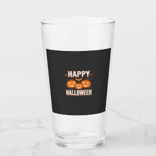 Copo De Pint Feliz Halloween Abóbora Morcego Vetor