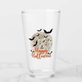 Copo De Pint Feliz Halloween - Lua cheia e morcegos