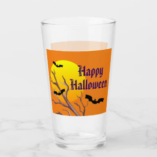 Copo De Pint Feliz Morcego De Halloween E Lua