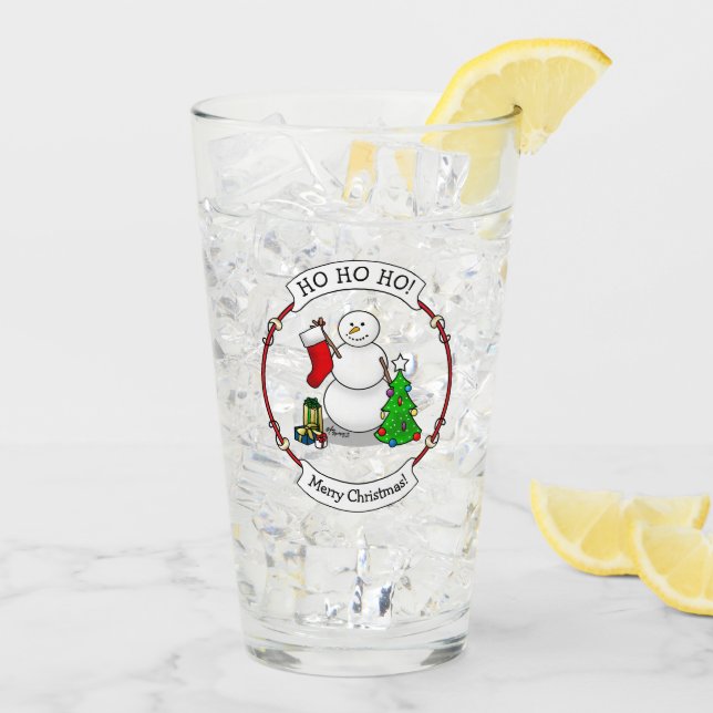 Copo De Pint Feliz Natal 2 Árvore de Neve (Gelo traseiro)