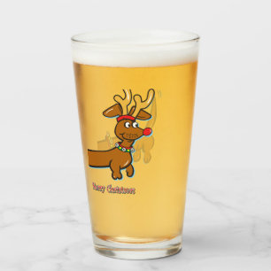 Copo De Pint Feliz Natal Dachshund