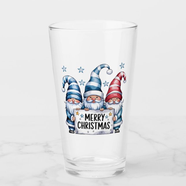 Copo De Pint Feliz Natal Gnomos (Frente)