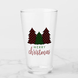 Copo De Pint Feliz Natal Xadrez Árvore de Natal