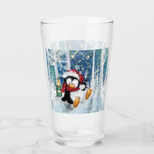 Copo De Pint Feliz pinguim - Natal