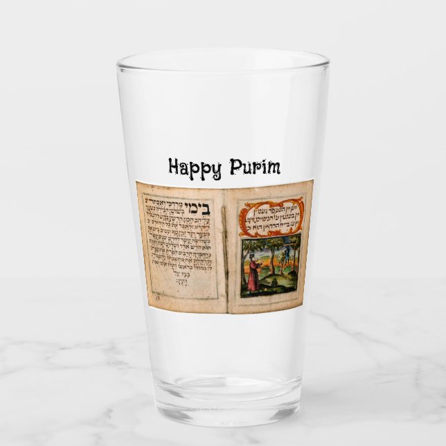 Copo De Pint Feliz Purim (Frente)