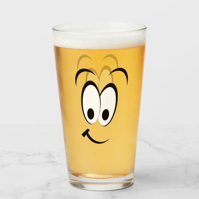 COPO DE PINT FELIZ ROSTO DE CARTÃO TRISTE (Frente (Preenchido))