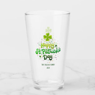 Copo De Pint Feliz Rua. Dia do patrick Família Shamrocks Nome