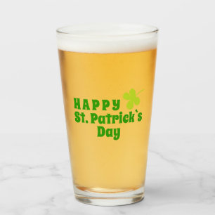 Copo De Pint Feliz Rua do dia de Patrick Shamrock Green