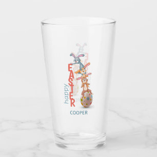 Copo De Pint Felz pascoa Cute Engraçado, Coelho Moderno, Ovo