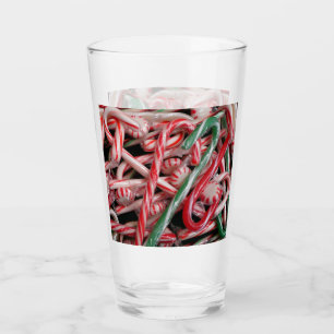 Copo De Pint Feriado de Natal Candy Canes and Peppermints