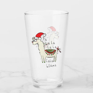 Copo De Pint Feriado de Natal Llama Cute Engraçado