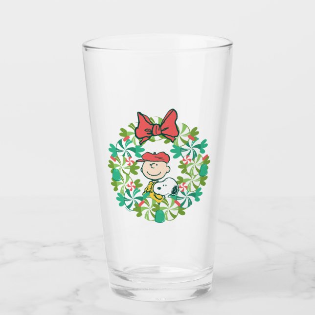 Copo De Pint Férias Felizes | Peppermint Candy Wreath (Frente)